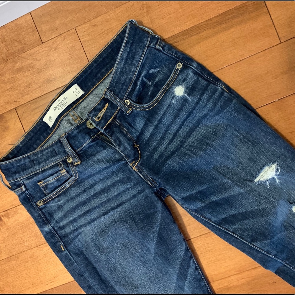 A&F Distressed Jeans